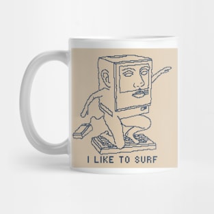 I Like To Surf - Cool 1bit Pixelart Mug